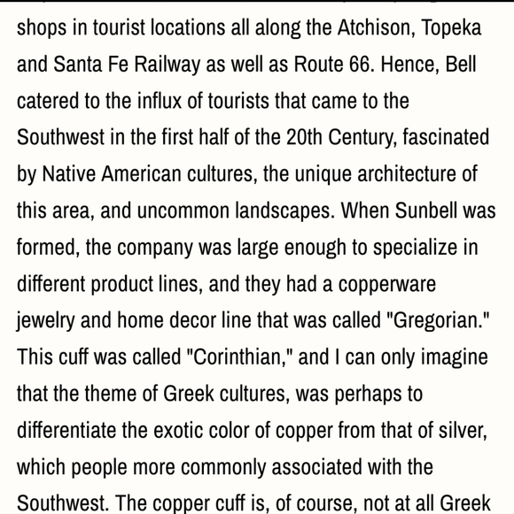 Southwest Copper Turquoise Cuff Bracelet - Picture 10 of 11